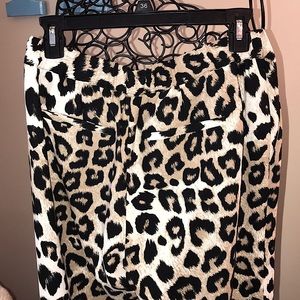 Elastic waist Cheetah Dress Pant